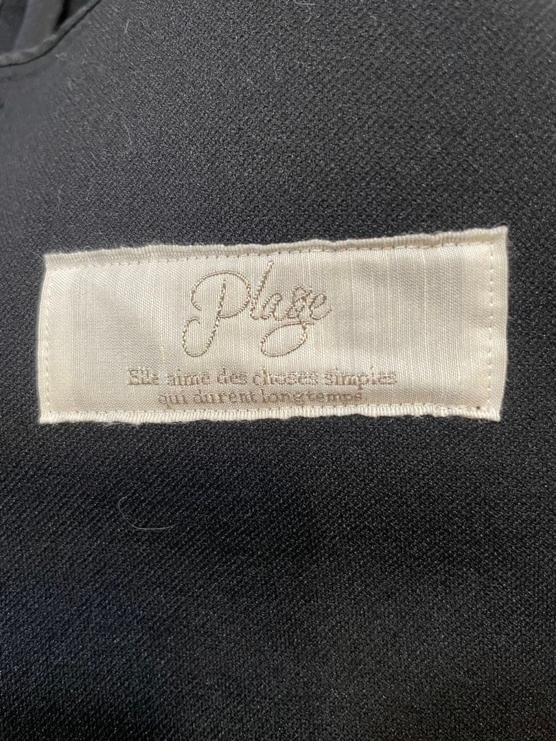 セール中Plage ブラック ノーカラージャケット　きれいめ　シンプル　初秋冬