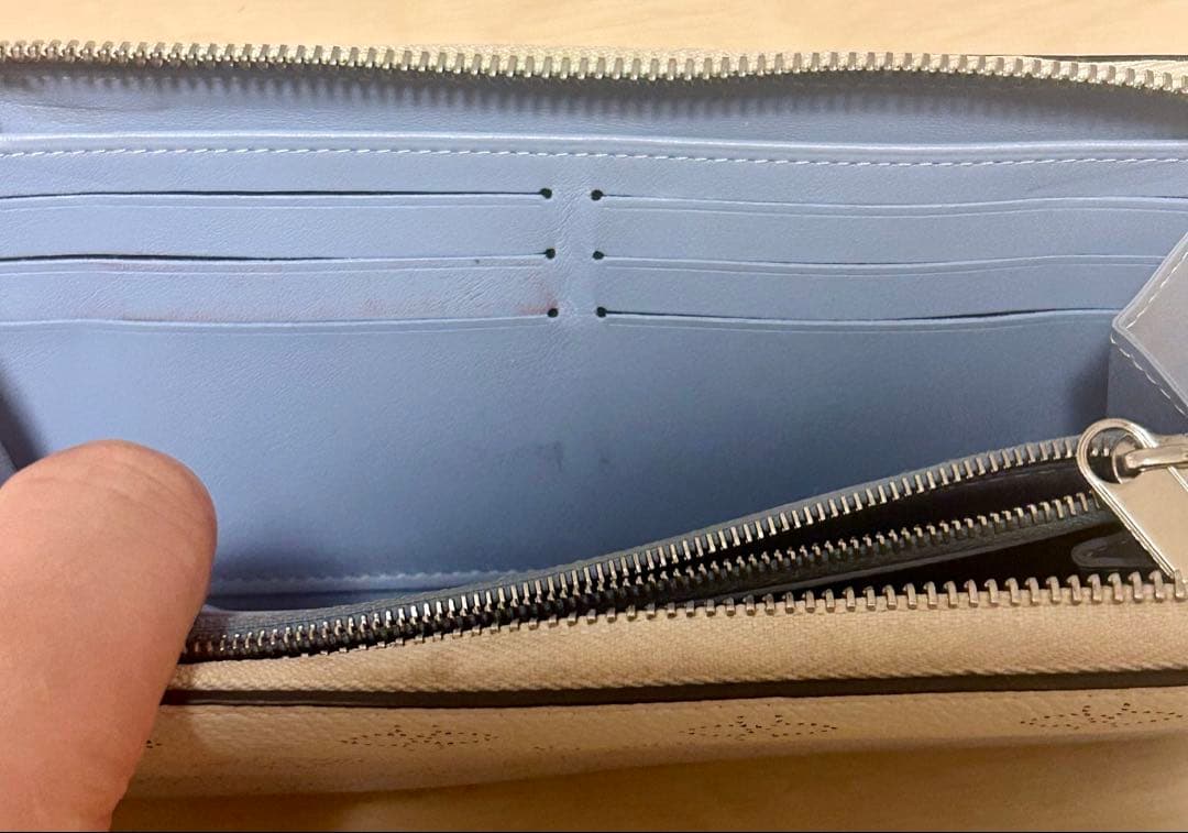 ニ*読様 ルイヴィトン ジッピーウォレット ブルーグラデーション マヒナ