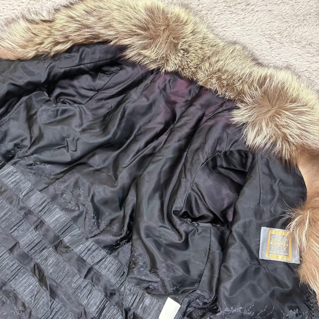 ✨高級✨ サガフォックス 毛皮コート シルバーフォックス 金サガ リアルファー