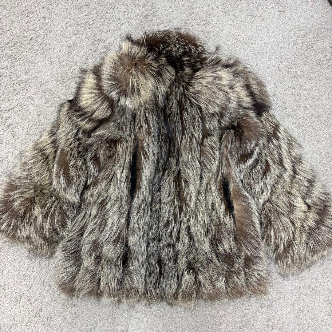 ✨高級✨ サガフォックス 毛皮コート シルバーフォックス 金サガ リアルファー