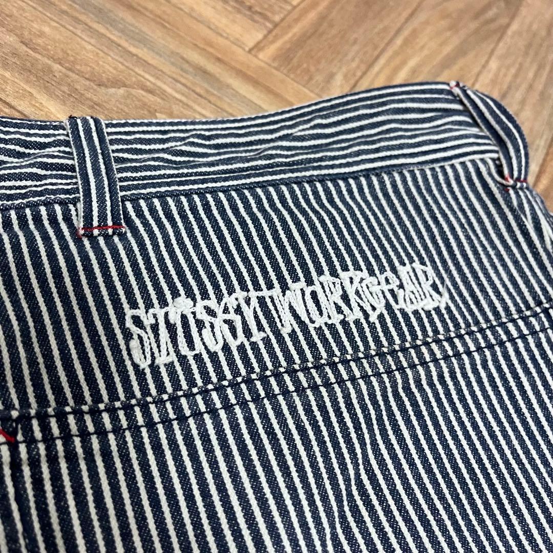 希少　STUSSY ヒッコリー柄　ペインターパンツ　ダブルニー　38インチ