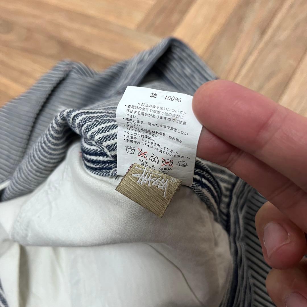 希少　STUSSY ヒッコリー柄　ペインターパンツ　ダブルニー　38インチ