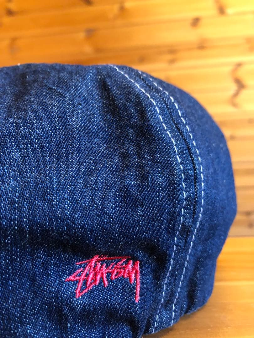 Stussy デニム キャスケット 00s Y2K 90s ストックロゴ