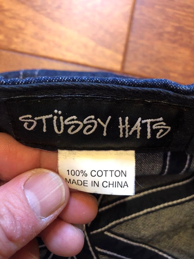 Stussy デニム キャスケット 00s Y2K 90s ストックロゴ