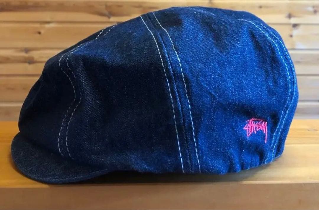 Stussy デニム キャスケット 00s Y2K 90s ストックロゴ