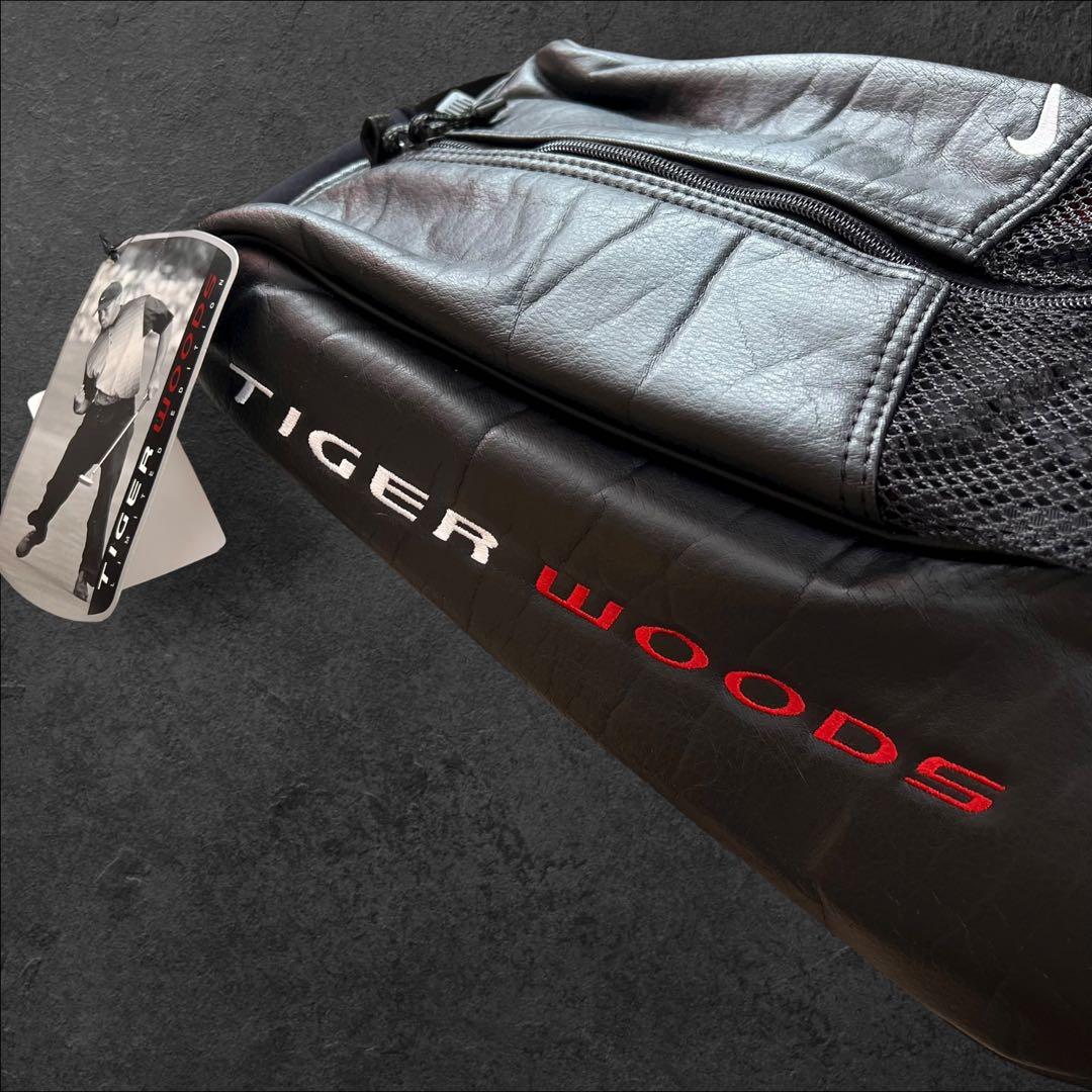 【新品未使用】00s Nike golf タイガーウッズ　シューズケース　黒　革