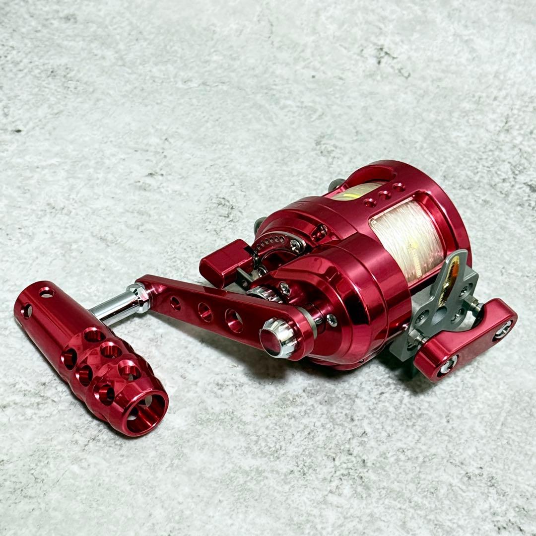 専用☆極美品☆アリゲーター技研 大型両軸リール バトル10 レッド