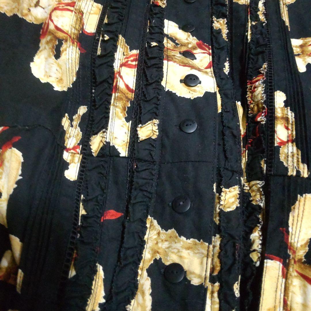 美品ピンクハウス　ぬいぐるみうさぎプリントワンピース