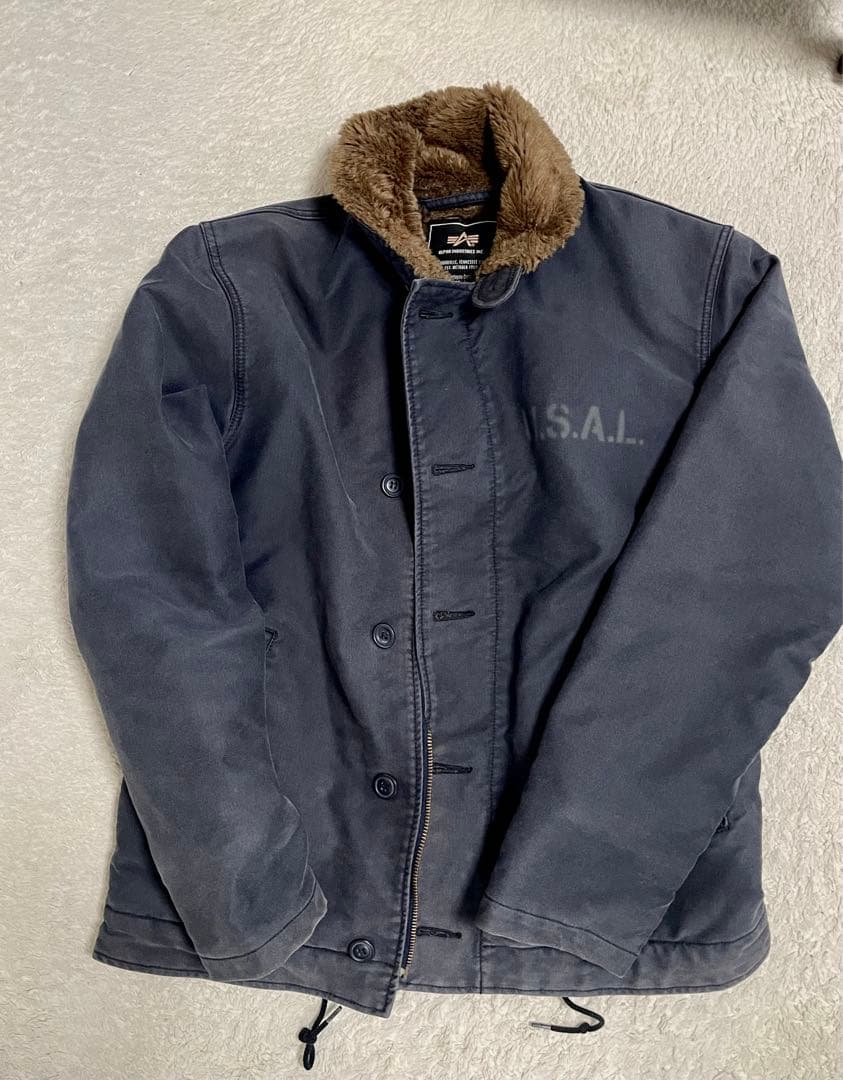 アルファ　N-1 デッキジャケット　ネイビー　Lサイズ　ALPHA