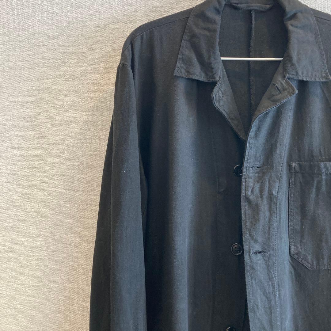 60s vintage ショップコート　アトリエコート　ヘリンボーン　ブラック
