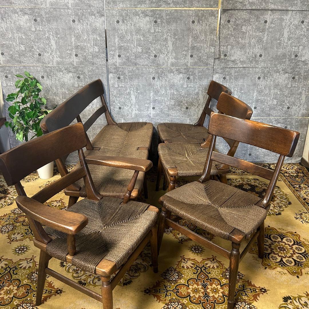 ASERA.M꧁柏木工 KASHIWA꧂ダイニングチェア4脚&ベンチセット