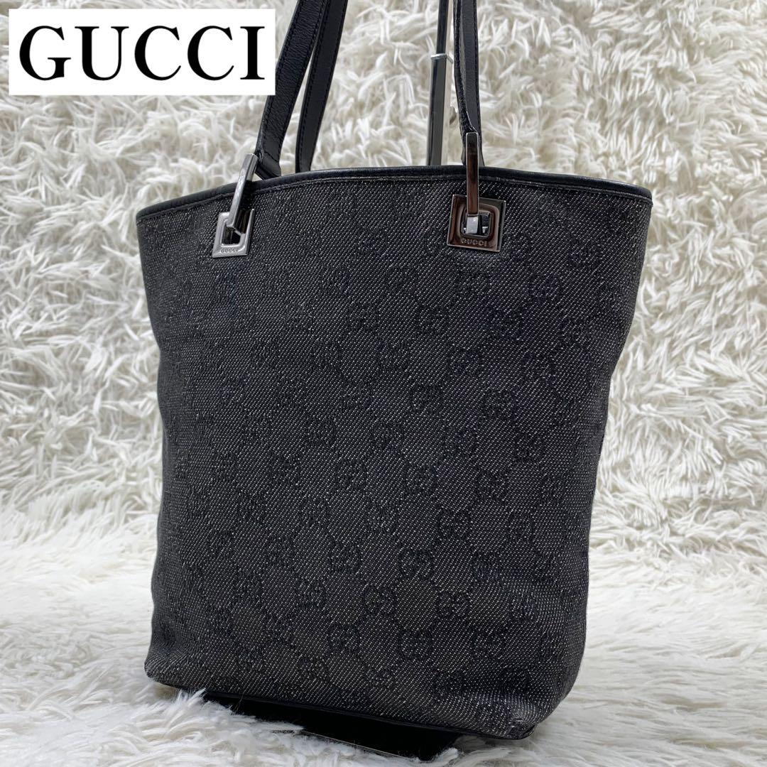 【✨極美品✨】グッチ トートバッグ GGキャンバス ブラック
