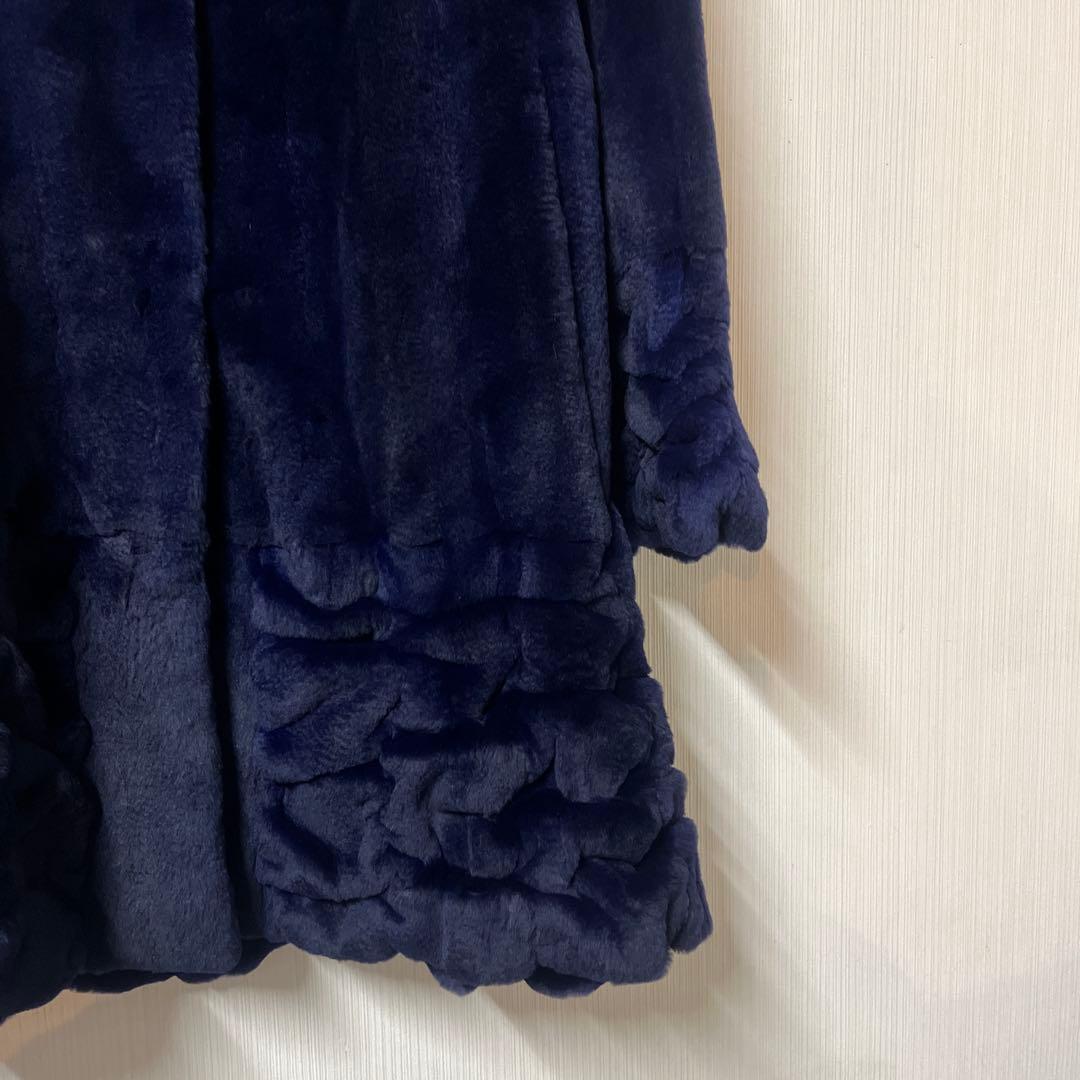 MG SABLE セーブルファーコート Lサイズ表記　紫 リアルファー