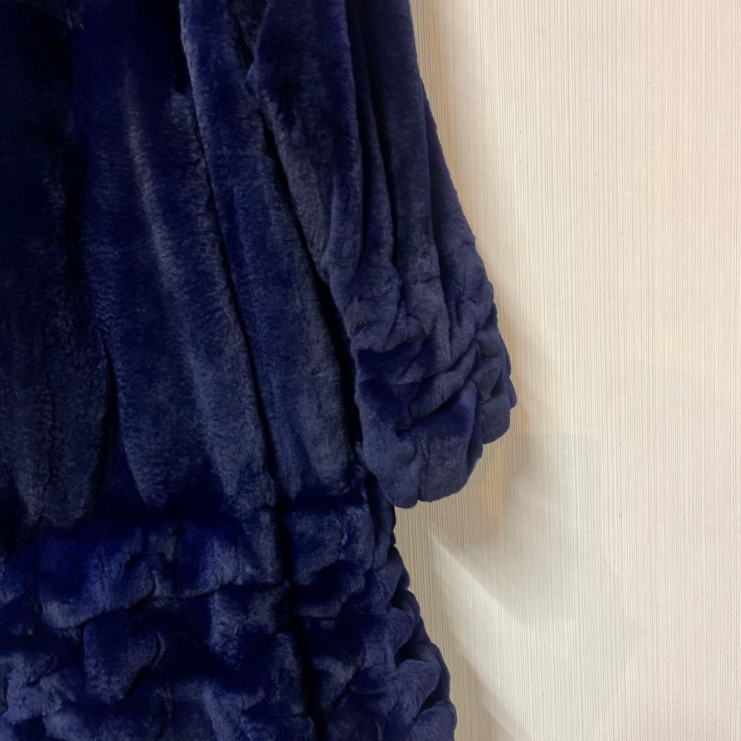 MG SABLE セーブルファーコート Lサイズ表記　紫 リアルファー