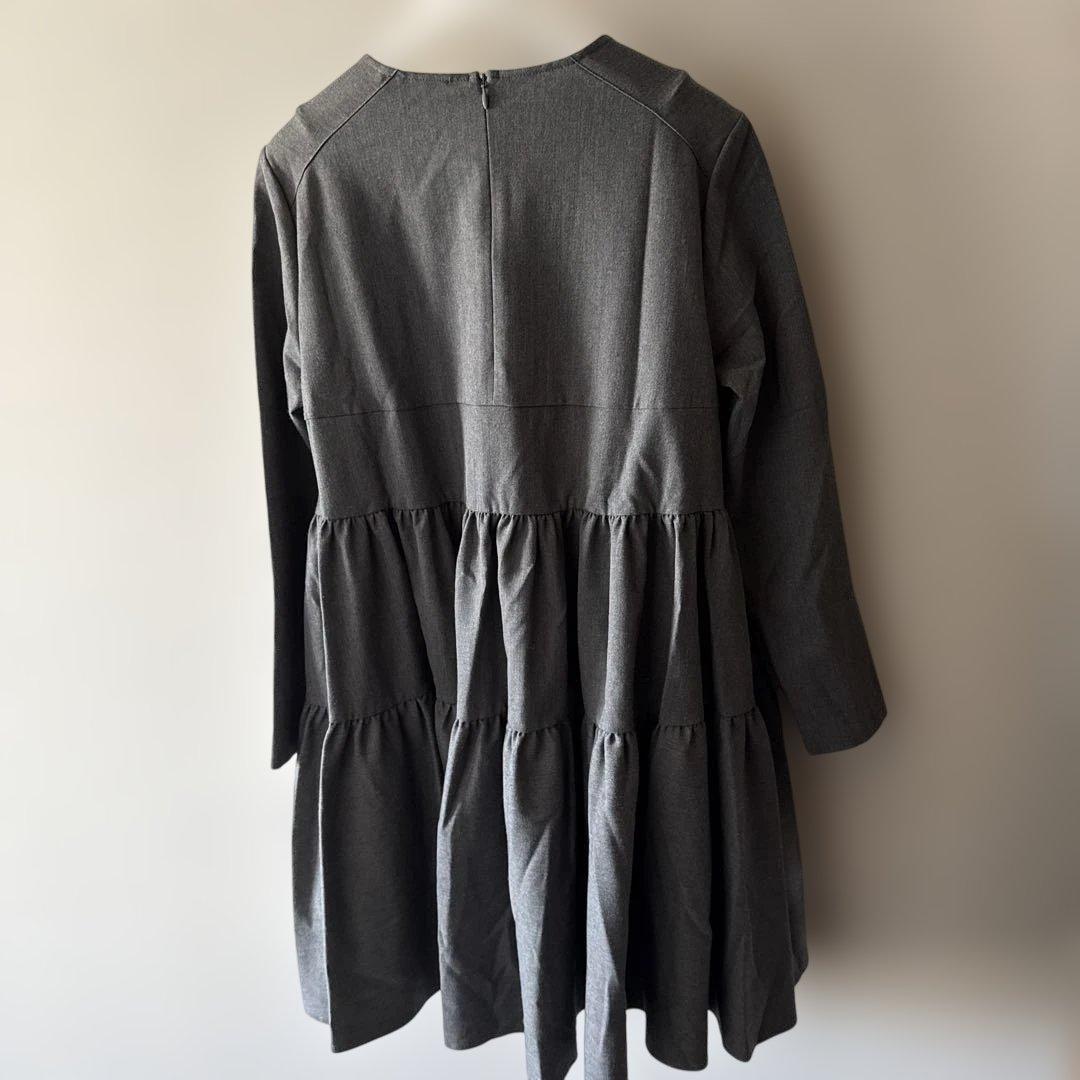 yori ウォームティアード　長袖　チュニック グレー