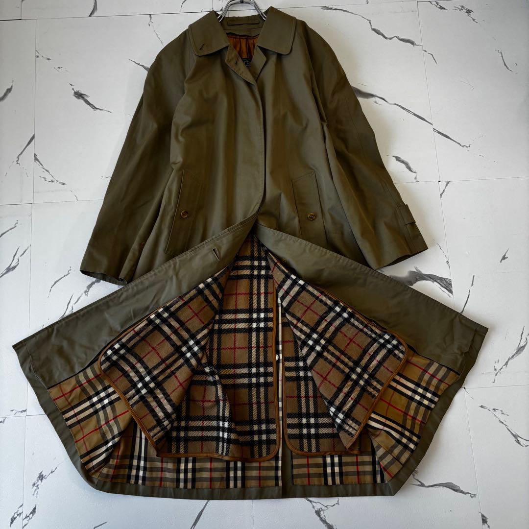 BURBERRY✨2wayライナー付ステンカラーコート　ノバチェック　ビンテージ