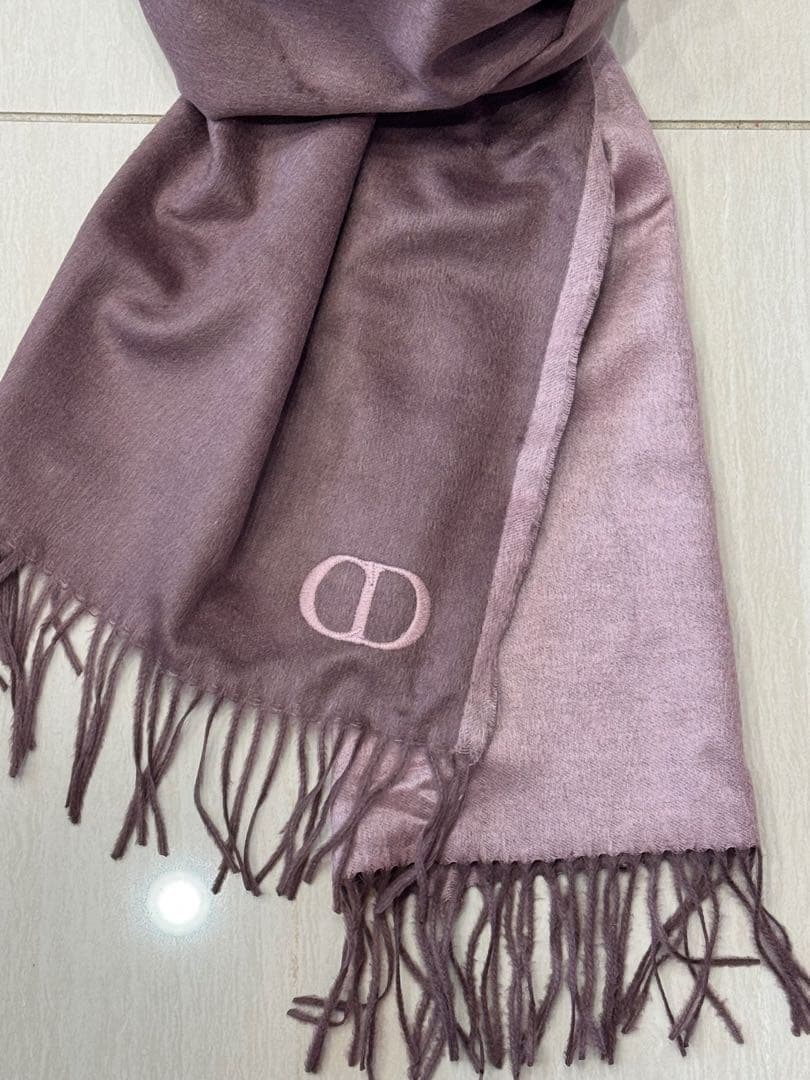 DIOR ディオール オム CDロゴ　フリンジ マフラー シルク100％