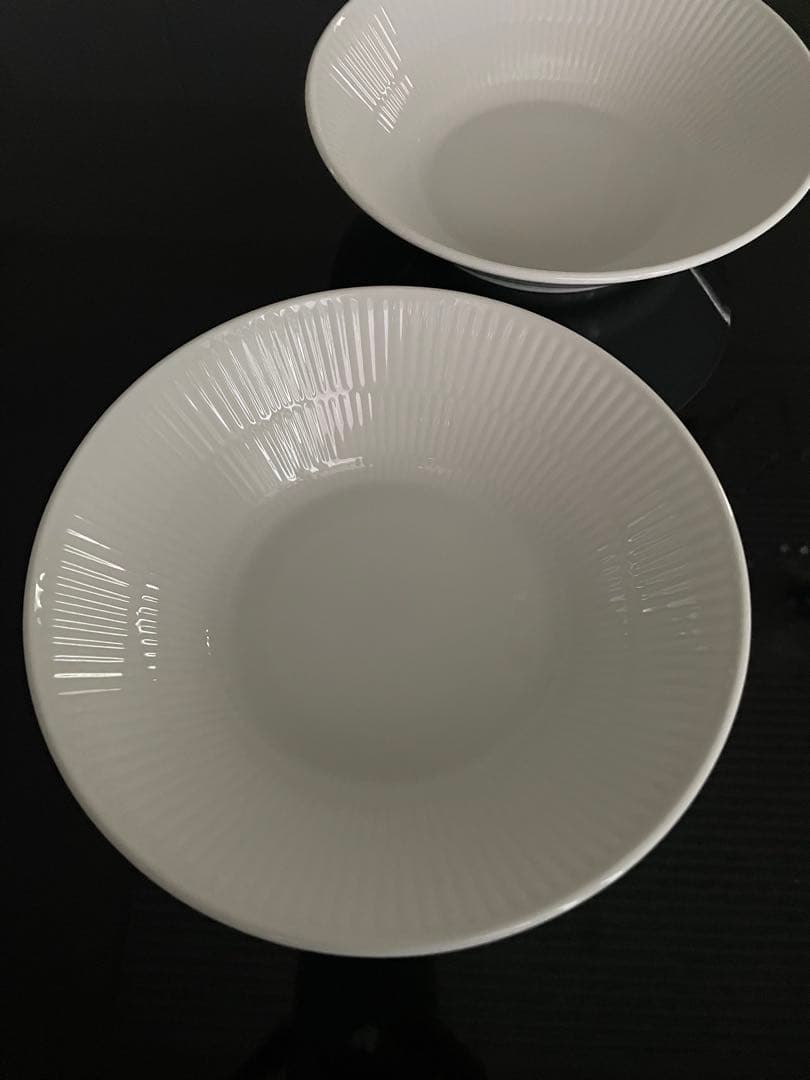 【新品】ロイヤルコペンハーゲン ホワイトフルーテッド ディーププレート17cm