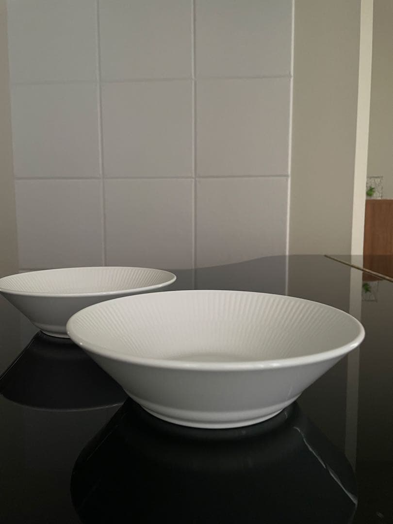 【新品】ロイヤルコペンハーゲン ホワイトフルーテッド ディーププレート17cm