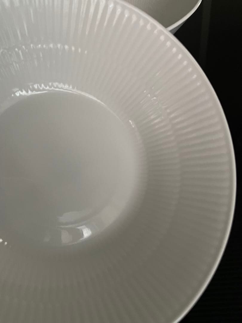 【新品】ロイヤルコペンハーゲン ホワイトフルーテッド ディーププレート17cm