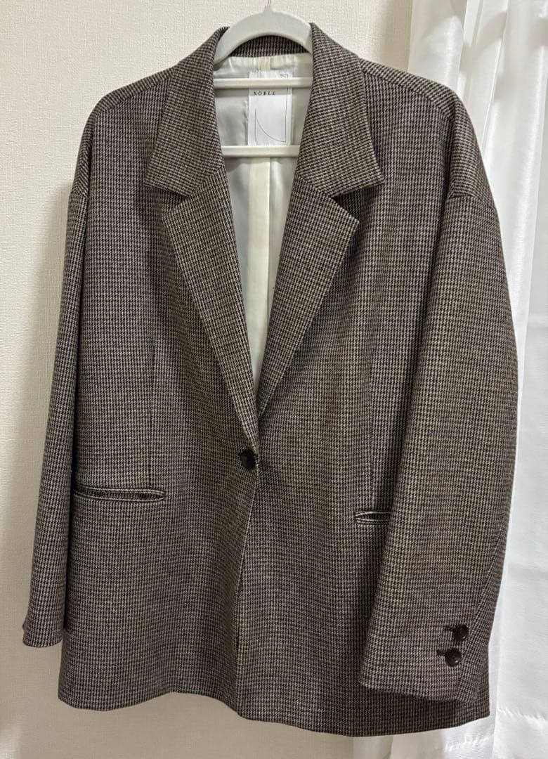 NOBLE オーバーサイズチェックジャケット
