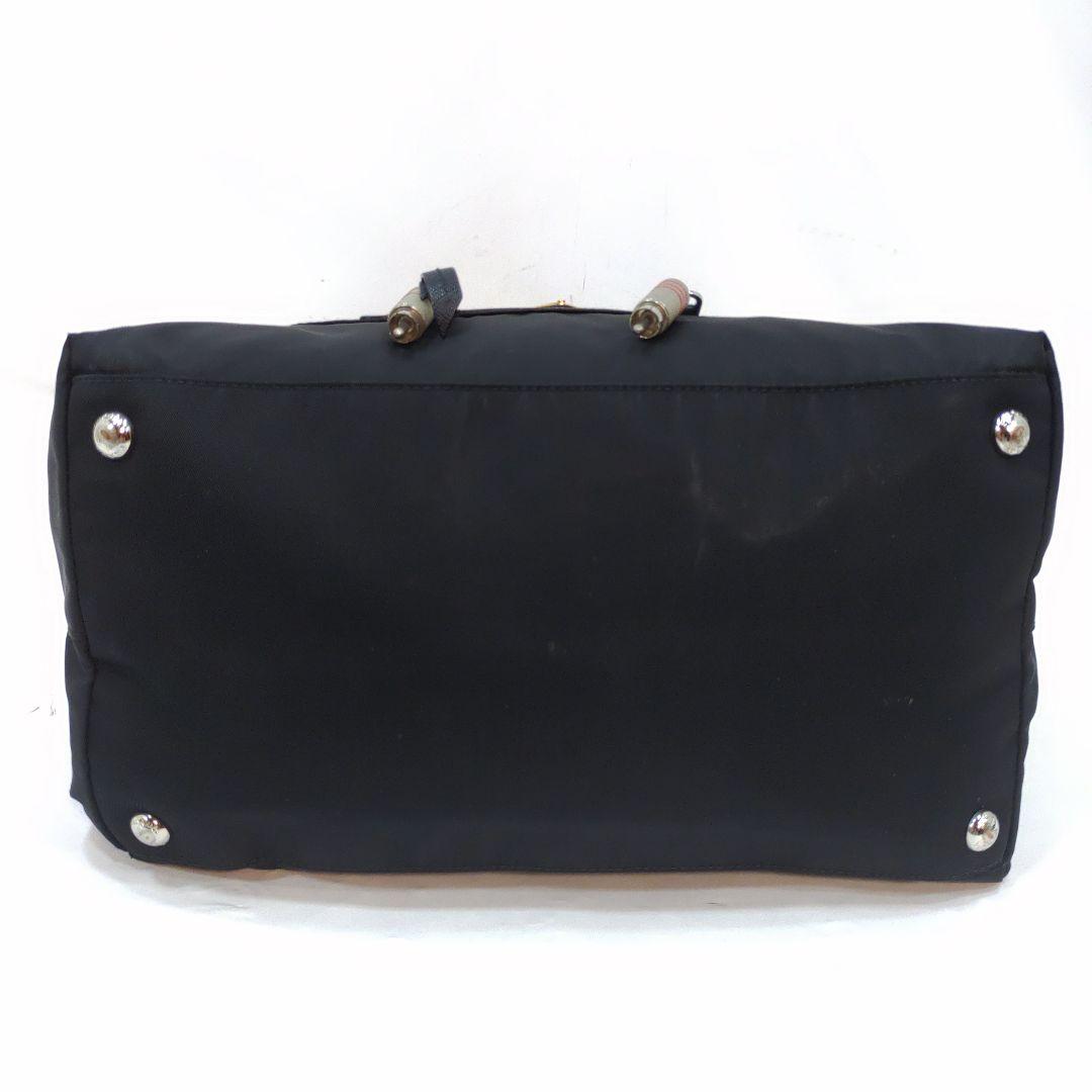 【美品】プラダ トートバッグ 2way サフィアーノ×ナイロン 黒 1BG061