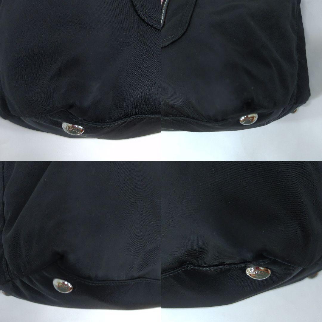 【美品】プラダ トートバッグ 2way サフィアーノ×ナイロン 黒 1BG061