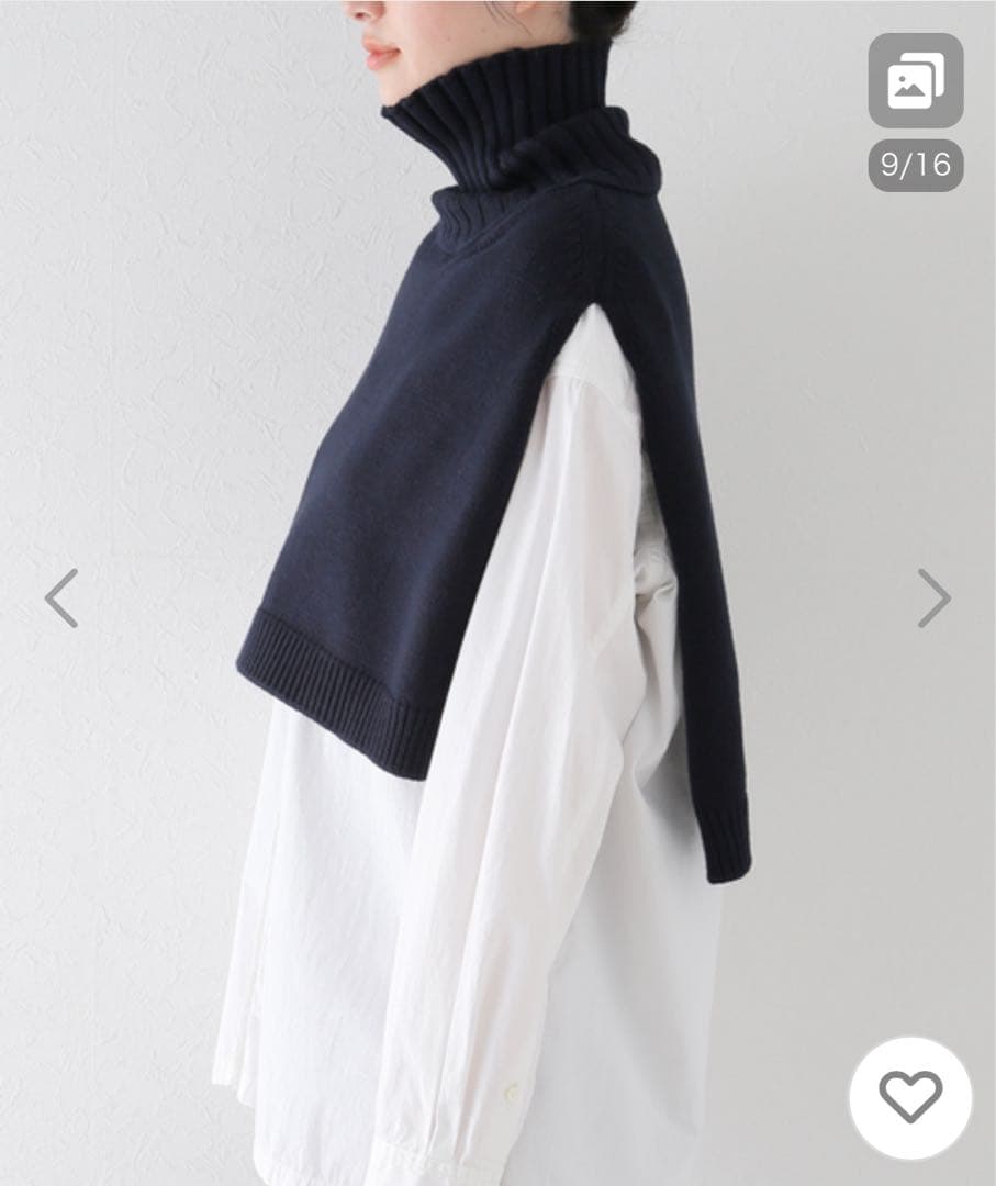 Deuxieme Classe Lily sof ネイビーポンチョ