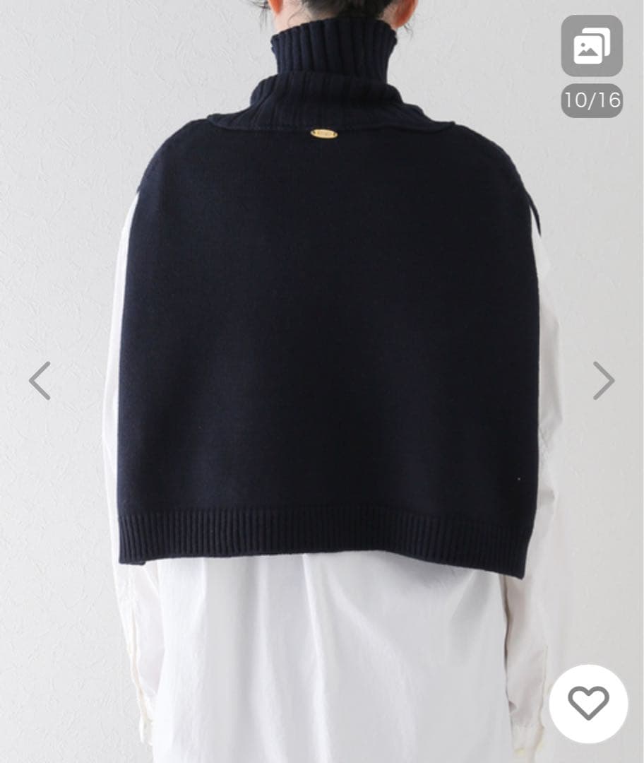 Deuxieme Classe Lily sof ネイビーポンチョ