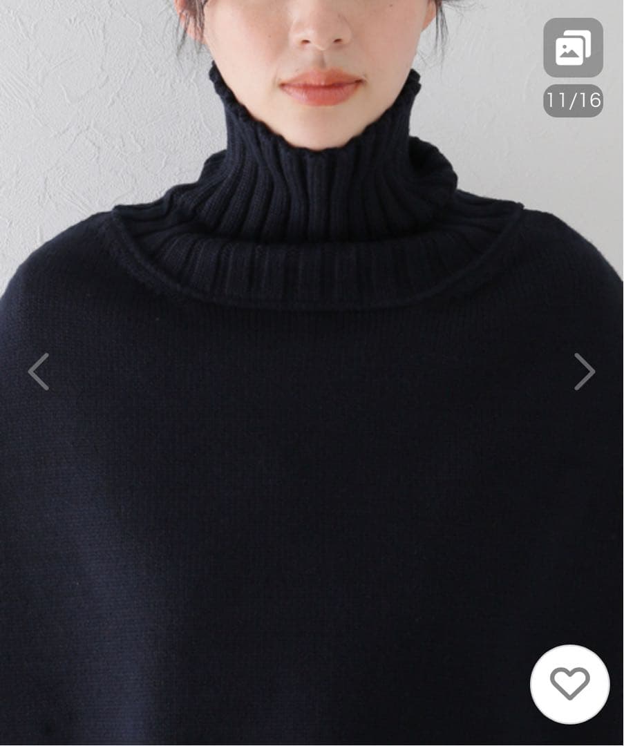 Deuxieme Classe Lily sof ネイビーポンチョ