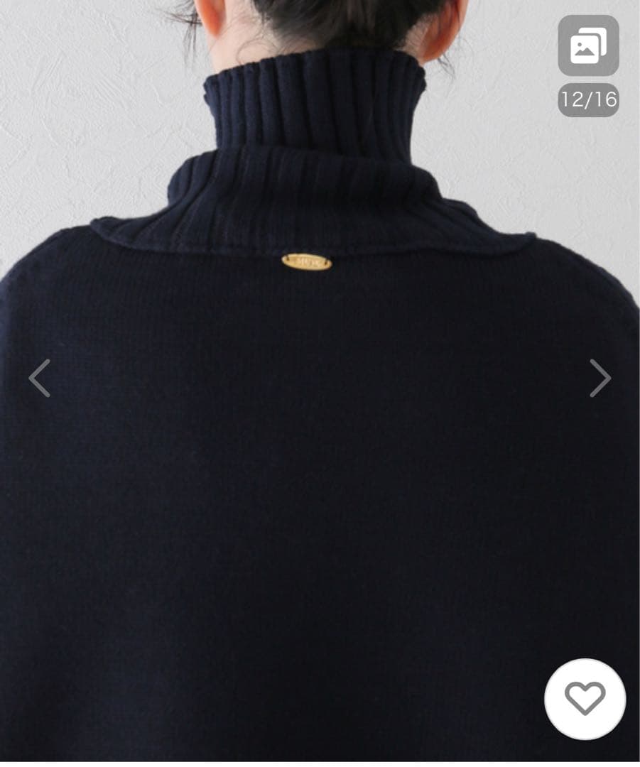 Deuxieme Classe Lily sof ネイビーポンチョ