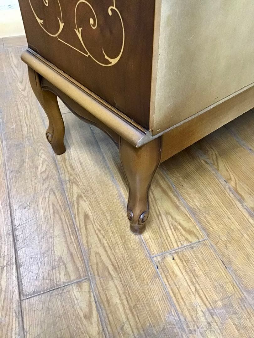 kazue☆管242☆イタリア製☆アンティーク☆象嵌細工☆4段チェスト