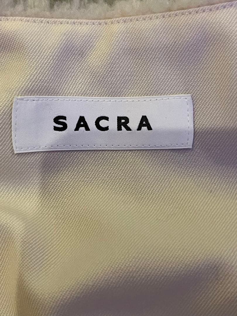 SACRA プードルファーショートベスト　ジレ　ボアベスト　美品　白