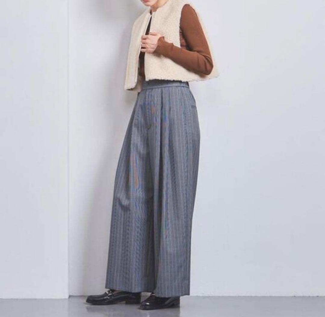 SACRA プードルファーショートベスト　ジレ　ボアベスト　美品　白