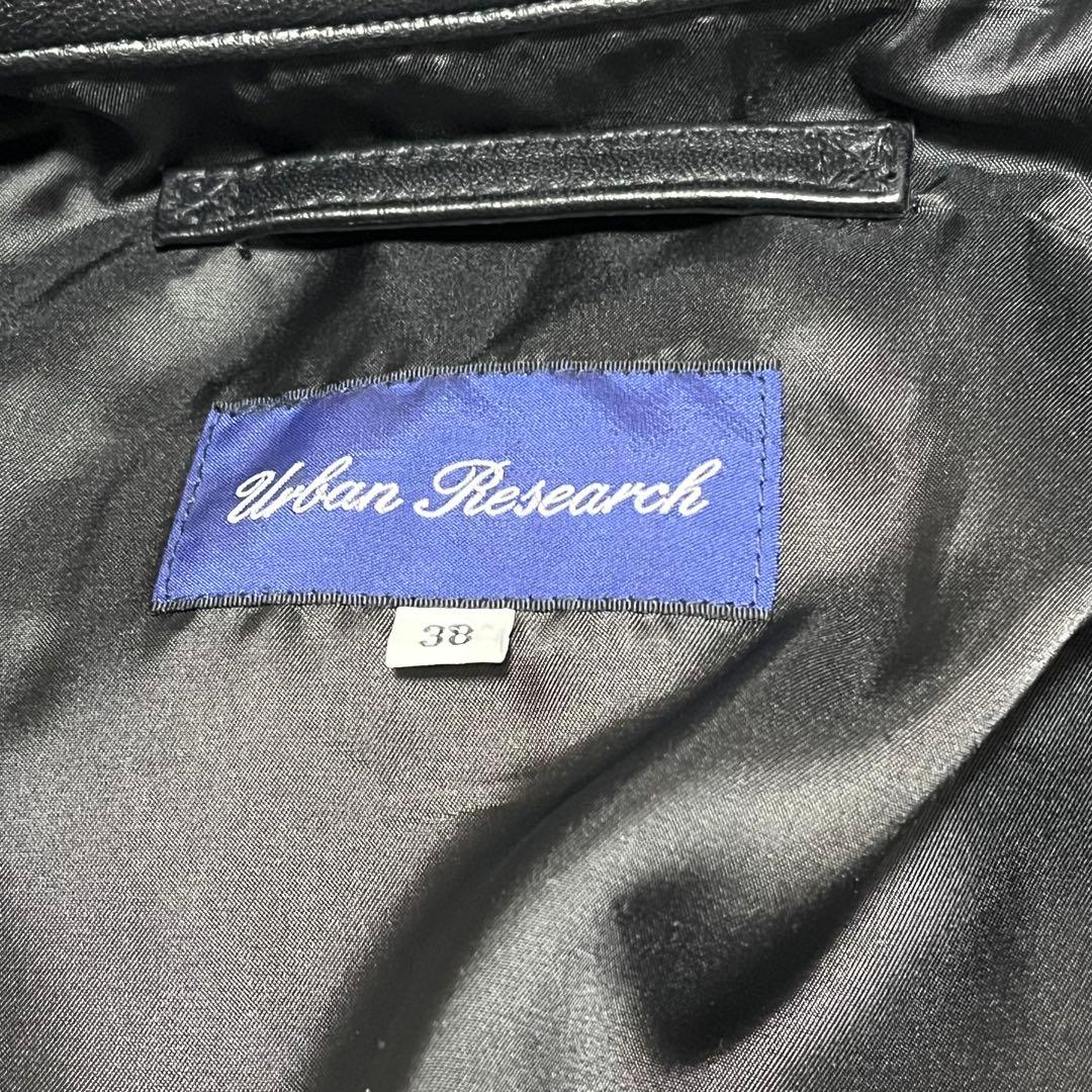 極美品【アーバンリサーチ】レザージャケット フライトジャケット 羊革 黒 A-2