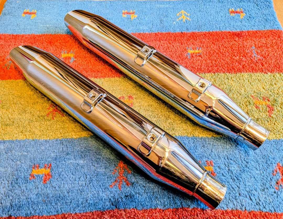 ハーレー 純正 北米マフラー バロニーカット パンチアウト済み スポーツスター