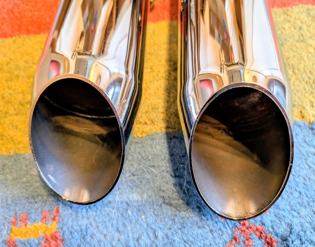 ハーレー 純正 北米マフラー バロニーカット パンチアウト済み スポーツスター