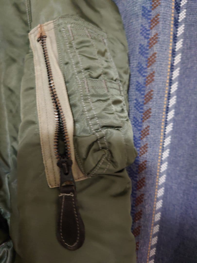 フライトジャケット Lサイズ グリーン 中古 N-2B