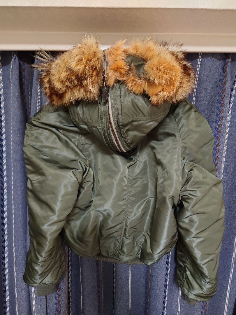 フライトジャケット Lサイズ グリーン 中古 N-2B