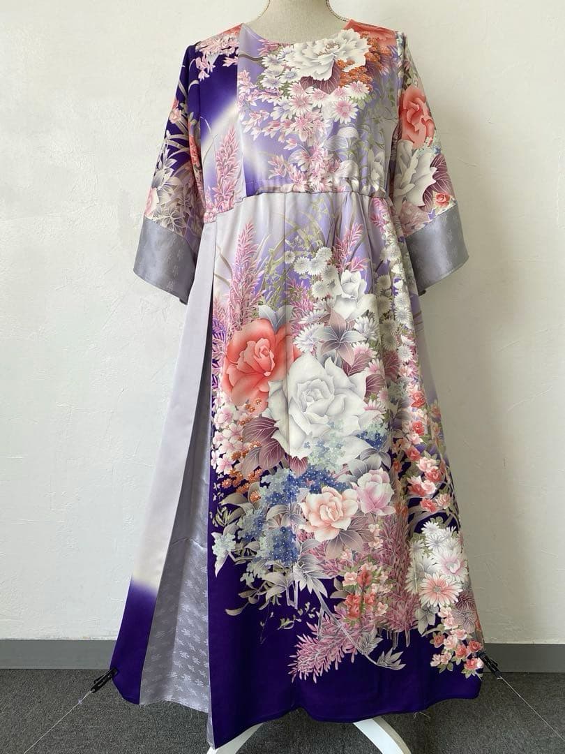 3249 着物　リメイク　ドレス　ワンピース
