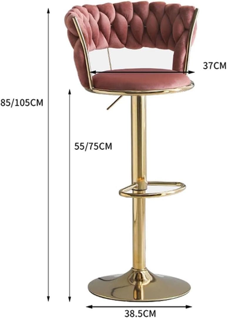 回転バーチェア 白 背もたれ椅子 カウンターの高さを調節できる厚手の底板は、