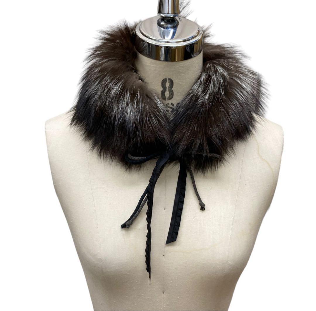 【美品】FOXEY フォクシー ファー マフラー ブラウン