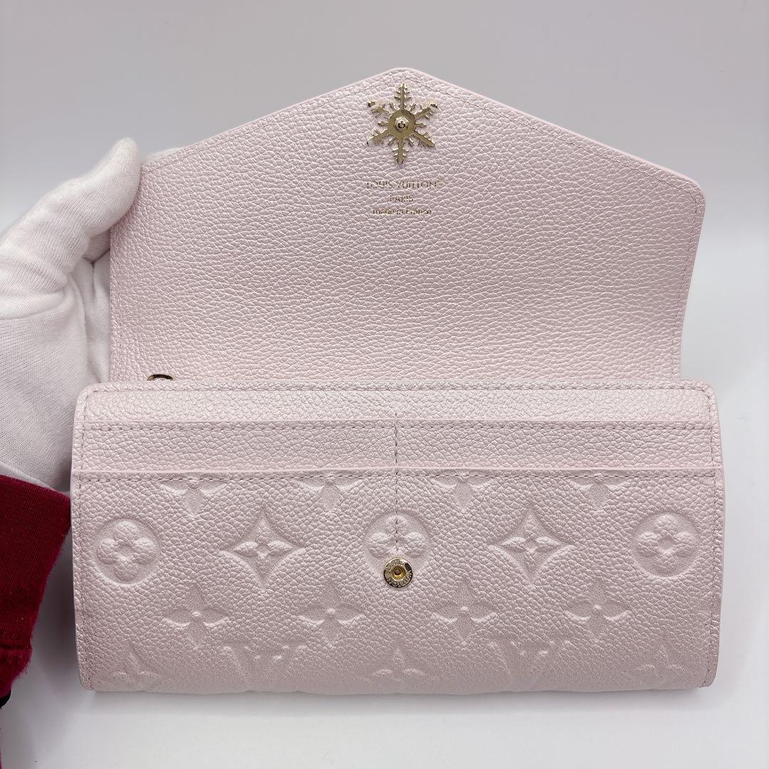 未使用 新作 限定 完売品 ルイヴィトン ポルトフォイユ サラ スノーウィパール