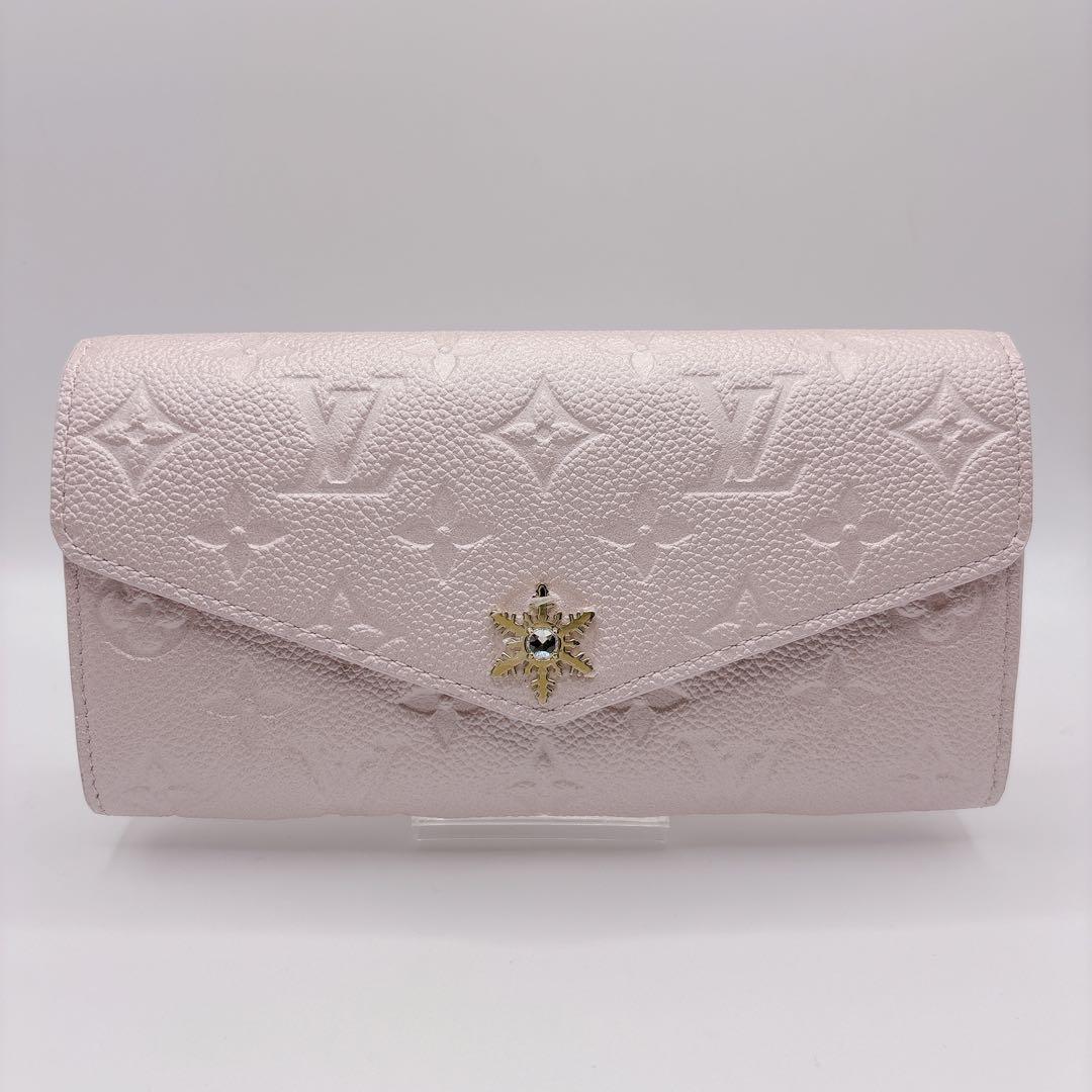 未使用 新作 限定 完売品 ルイヴィトン ポルトフォイユ サラ スノーウィパール