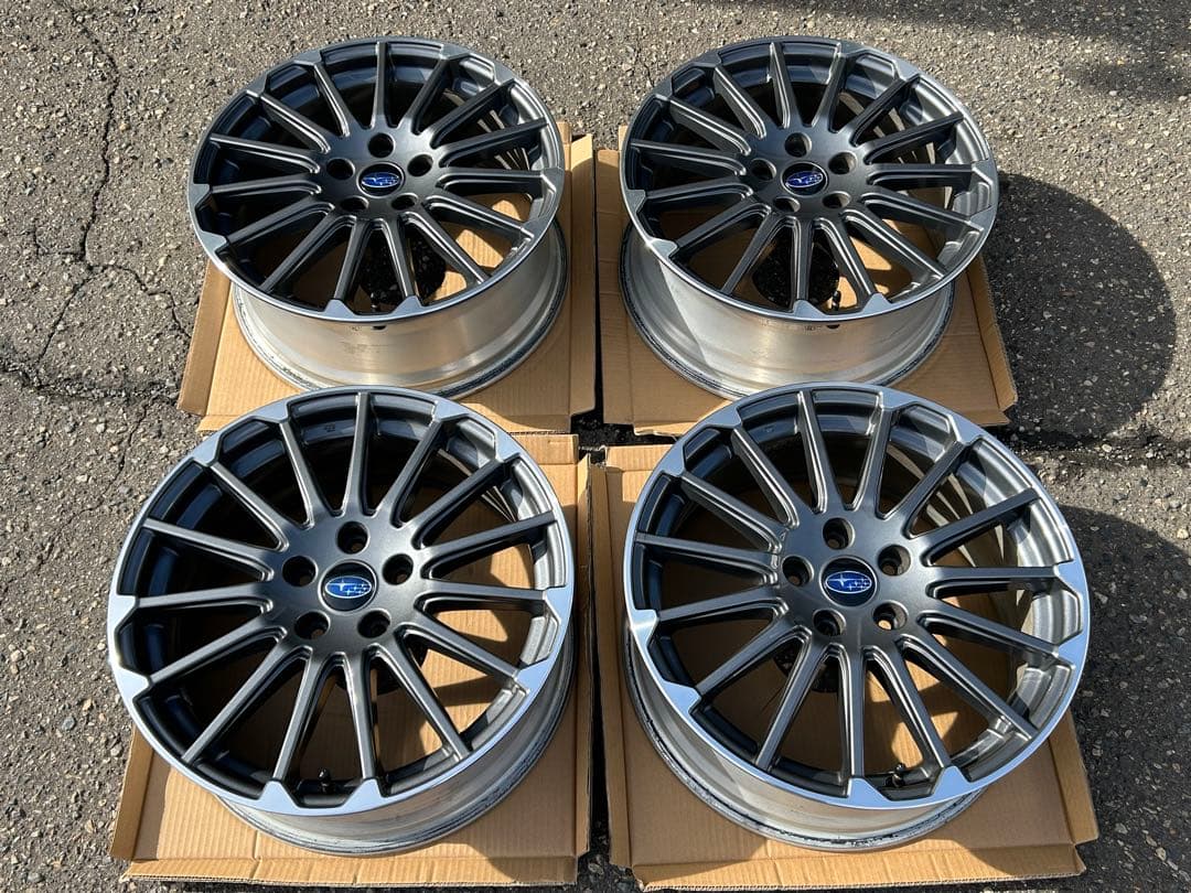 VMGレヴォーグSTi純正18インチアルミ4本セット 7.5j+55/114.3