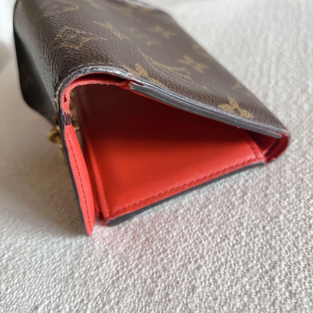 ルイ・ヴィトン 三つ折り財布 モノグラム ポルトフォイユフラワー コンパクト