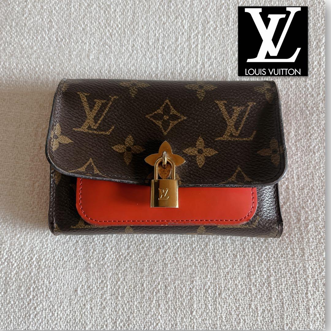 ルイ・ヴィトン 三つ折り財布 モノグラム ポルトフォイユフラワー コンパクト