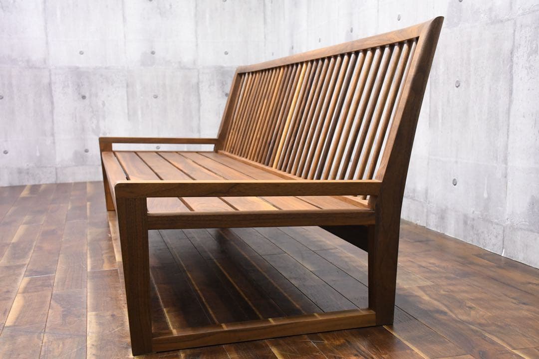 ELC33 シラカワ 飛騨の匠工房 3人掛けソファフレーム ウォールナット無垢材