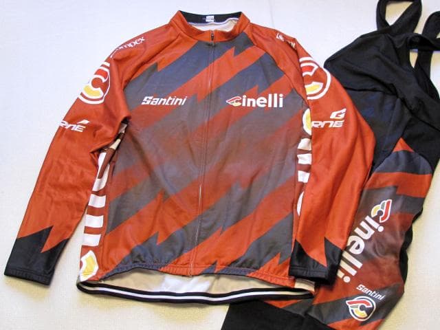 Cinelli 長袖ジャージ ビブタイツ Santini 上下セット