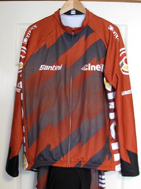 Cinelli 長袖ジャージ ビブタイツ Santini 上下セット